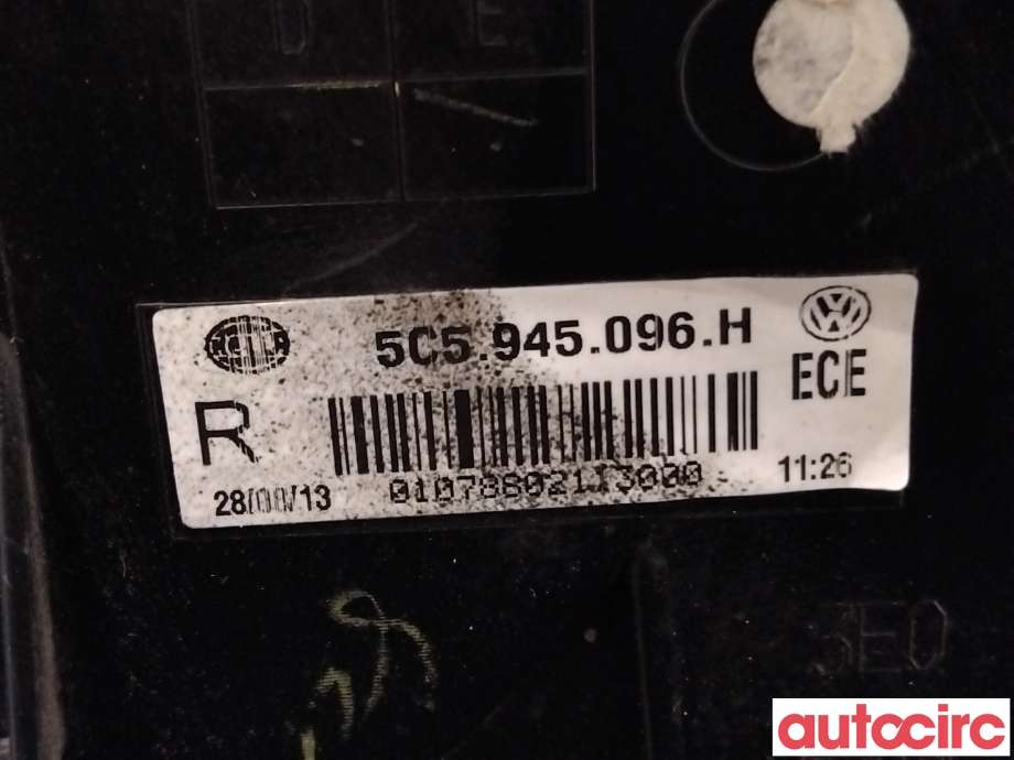 Baklykt høyre til VW Beetle 2011-2018 (Type II) (5C5945096H|)