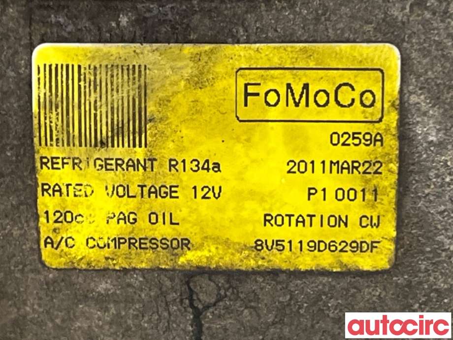 Aircondition kompressor til Ford Fiesta 2008-2012 (Type VI, Fase 1)  (FORD|1811104||8V5119D629DF)