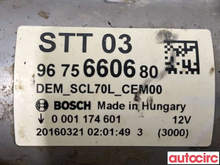 Starter diesel til Toyota Proace 2016-->> (Type II) (TOYOTA|SU001A4921|0001174601|9675660680)
