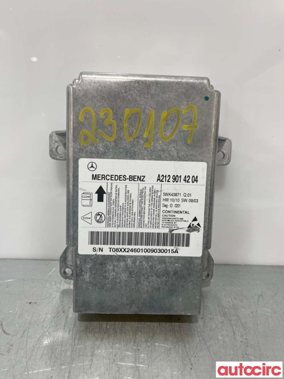 Airbag elektronikk til Mercedes E-Klasse, 2009-2013 (Fase 1) (W212) (W212) (MERCEDES|A2129014204)