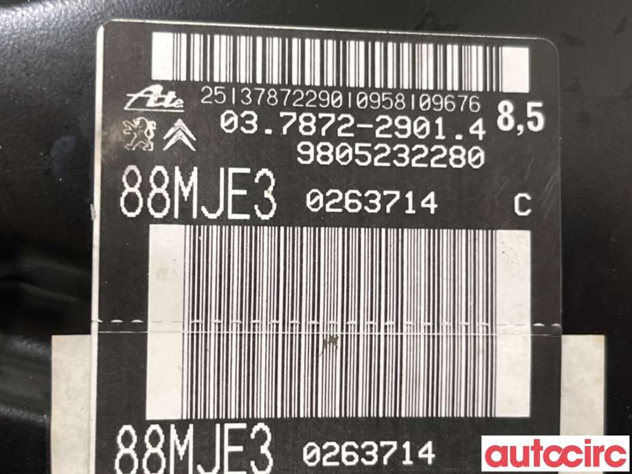 Bremsekraft-forsterker til Toyota Proace 2016-->> (Type II)  (TOYOTA|SU001A3133|037872-29014|9805232280)