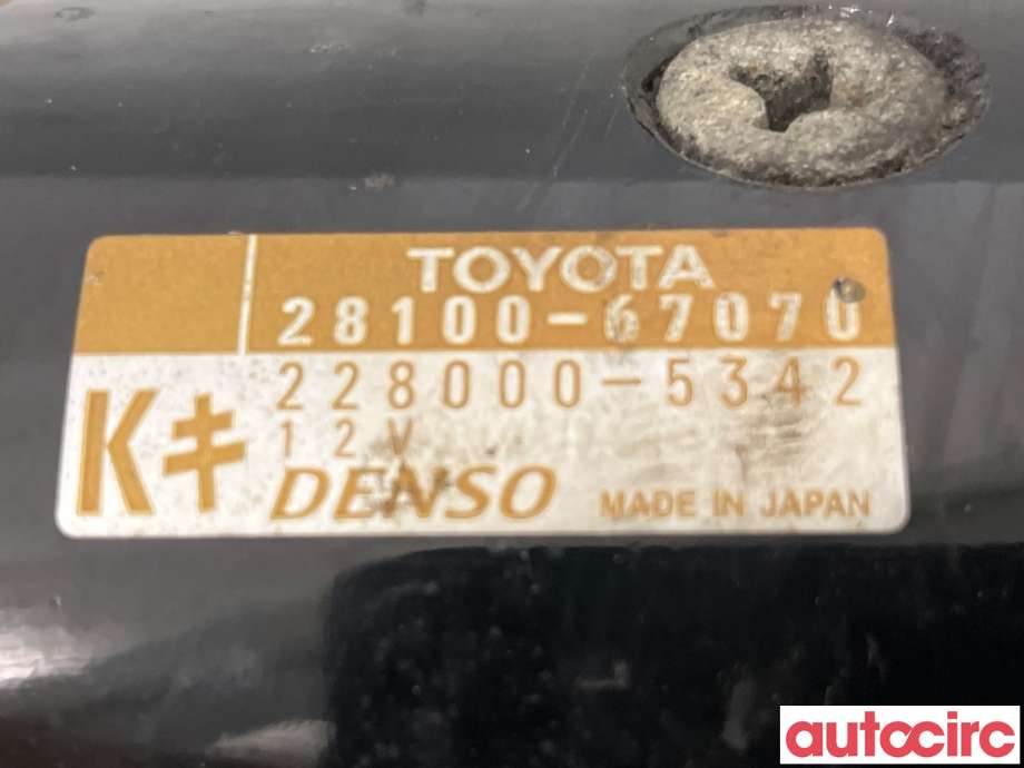 Starter diesel til Toyota Hiace 2001-2006 (Fase 2)  (TOYOTA|2810067070|228000-5342|28100-67070)
