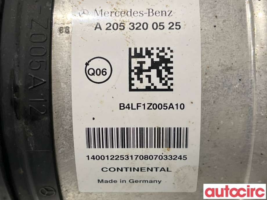 Fjær foran nivå luftpute/belg til Mercedes C-Klasse 2018-2021 (Fase 2) (W205) (W205) (MERCEDES|A2053208300||A2053200525)