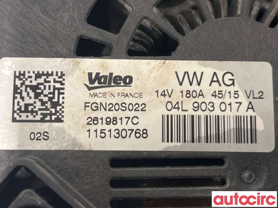 Dynamo til Audi Q5 2012-2017 (Type I, Fase 2) (AUDI|04L903017AX|FGN20S022|04L903017A)