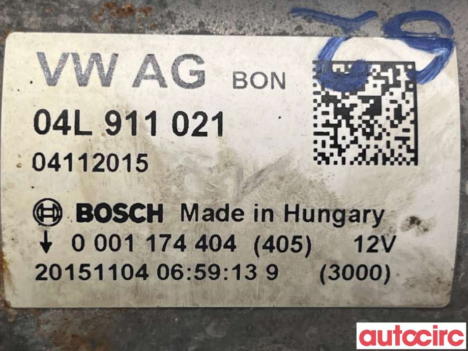 Starter diesel til Audi Q5 2012-2017 (Type I, Fase 2)  (AUDI|04L911021X|0001174404|04L911021)