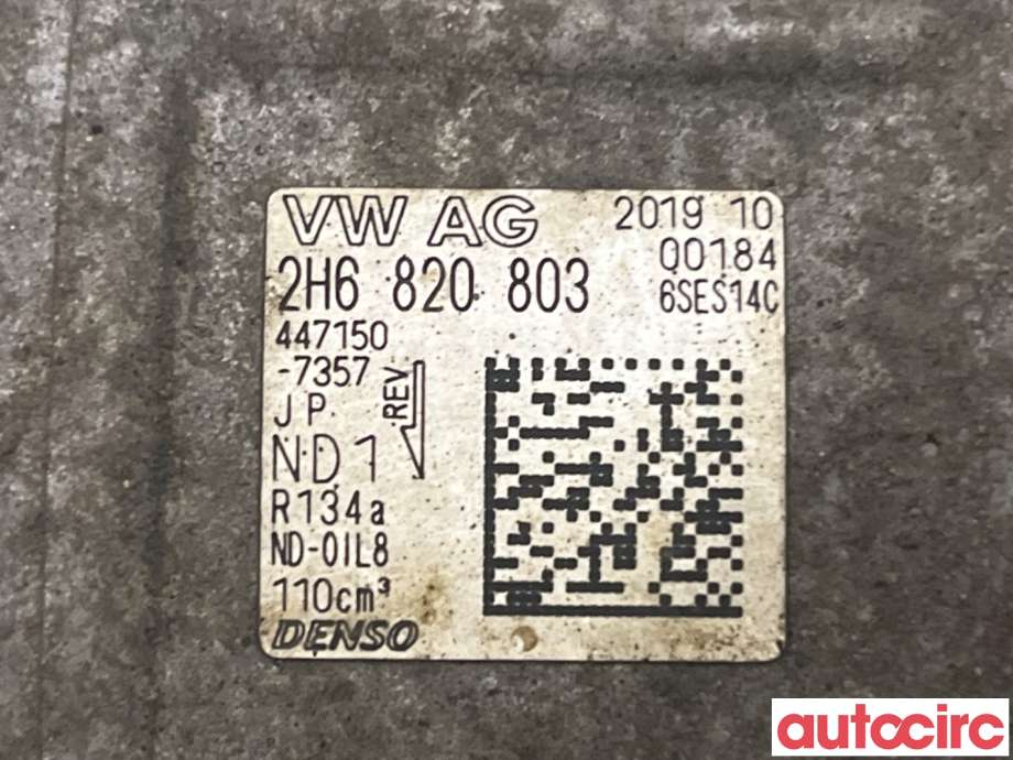 Aircondition kompressor til VW Amarok 2016-2022 (Type I, Fase 2)  (VOLKSWAGEN|2H6820803|447150-7357)
