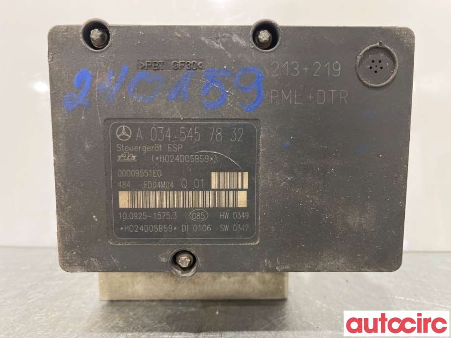 ABS sentral til Mercedes C-Klasse 2004-2007 (Fase 2) (W203) (W203) (MERCEDES|A0044316212|100925-15753|A0054313012)