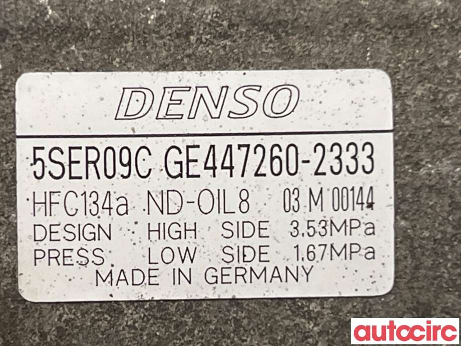 Aircondition kompressor til Toyota Auris 2010-2012 (Type I, Fase 2) (TOYOTA|883100D330|447260-2333|)