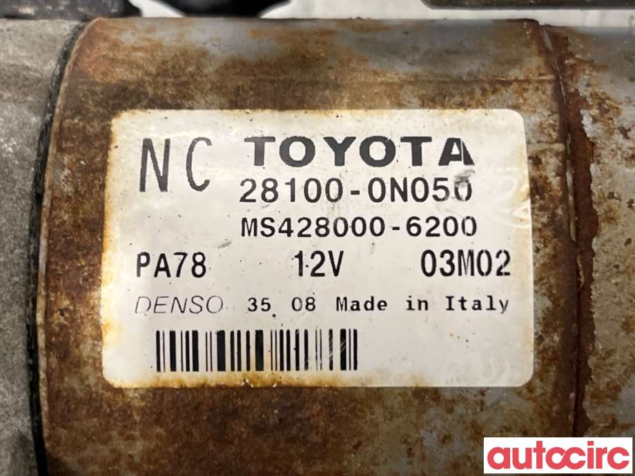 Starter diesel til Toyota Auris 2010-2012 (Type I, Fase 2)  (TOYOTA|281000N050|MS428000-6200|28100-0N050)