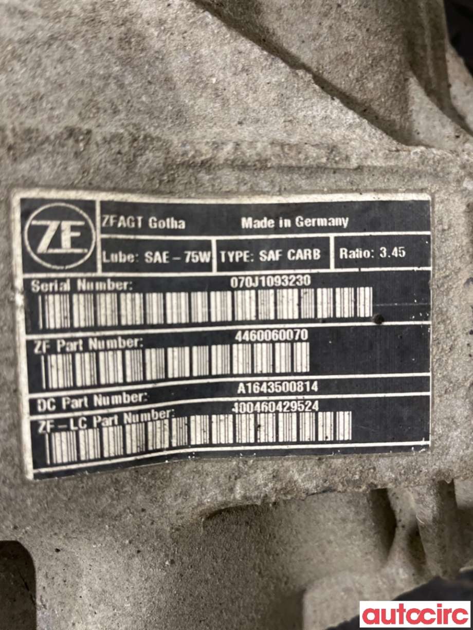 Kardang klokke bak til Mercedes GL 2006-2012 (X164) (X164) (MERCEDES|A1643500814|)