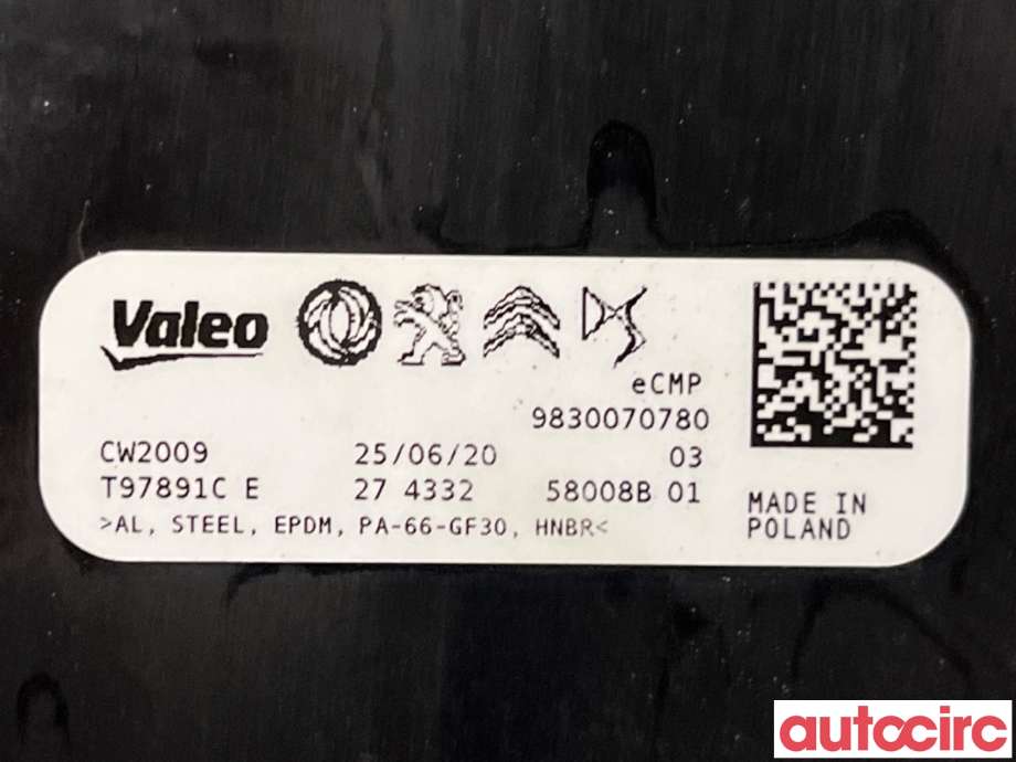 Kullfilter (boks) til Peugeot 208 2019-->> (Type II)  (PEUGEOT|9830070780|T97891CE)