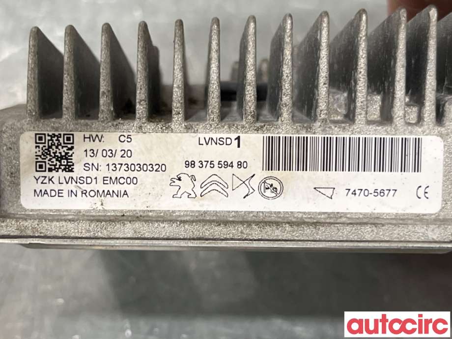Styreenhet diverse til Peugeot 208 2019-->> (Type II)  (PEUGEOT|1671332780||9837559480)