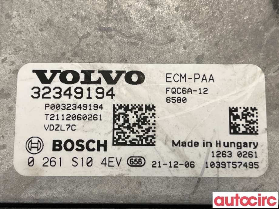 Styreenhet diverse til Volvo XC40 2018-2024  (VOLVO|36013024|0261S104EV|32349194)