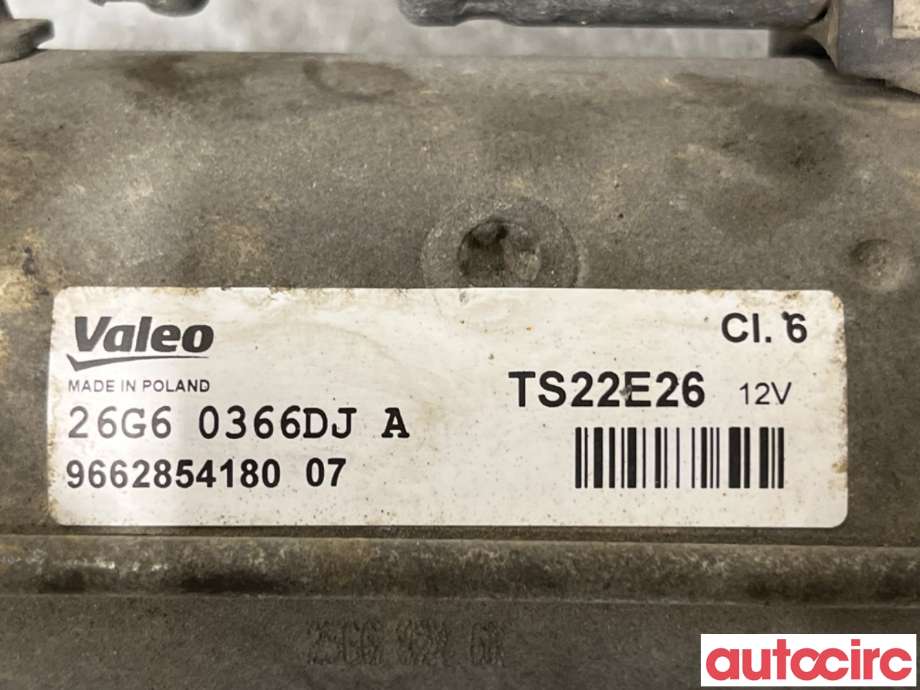 Starter diesel til Citroën Berlingo 2015-2019 (Type II, Fase 2)  (CITROEN|5802CE|TS22E26|9662854180)