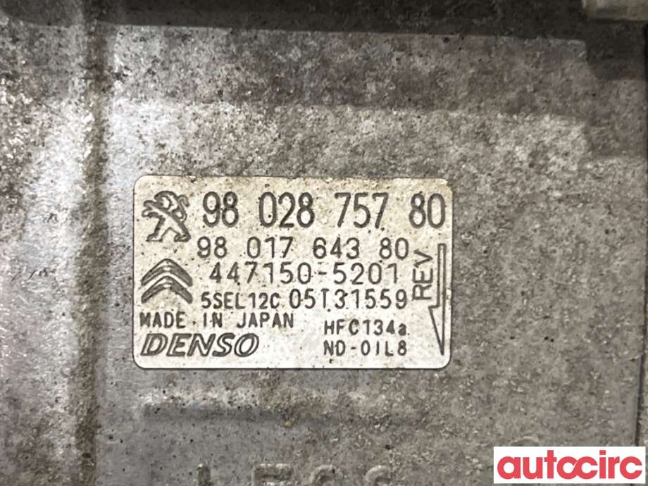 Aircondition kompressor til Citroën Berlingo 2015-2019 (Type II, Fase 2)  (CITROEN|1611179980|447150-5201|9802875780)