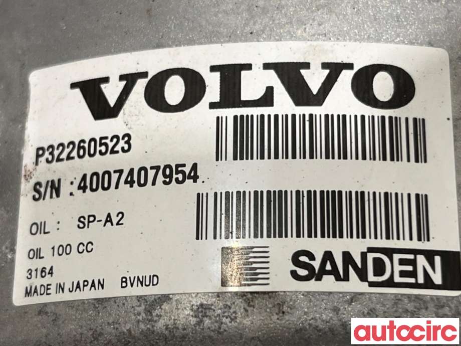 Aircondition kompressor til Volvo V60 / V60 CC 2018-->> (Type II)  (VOLVO|36012838|3164|32260523)
