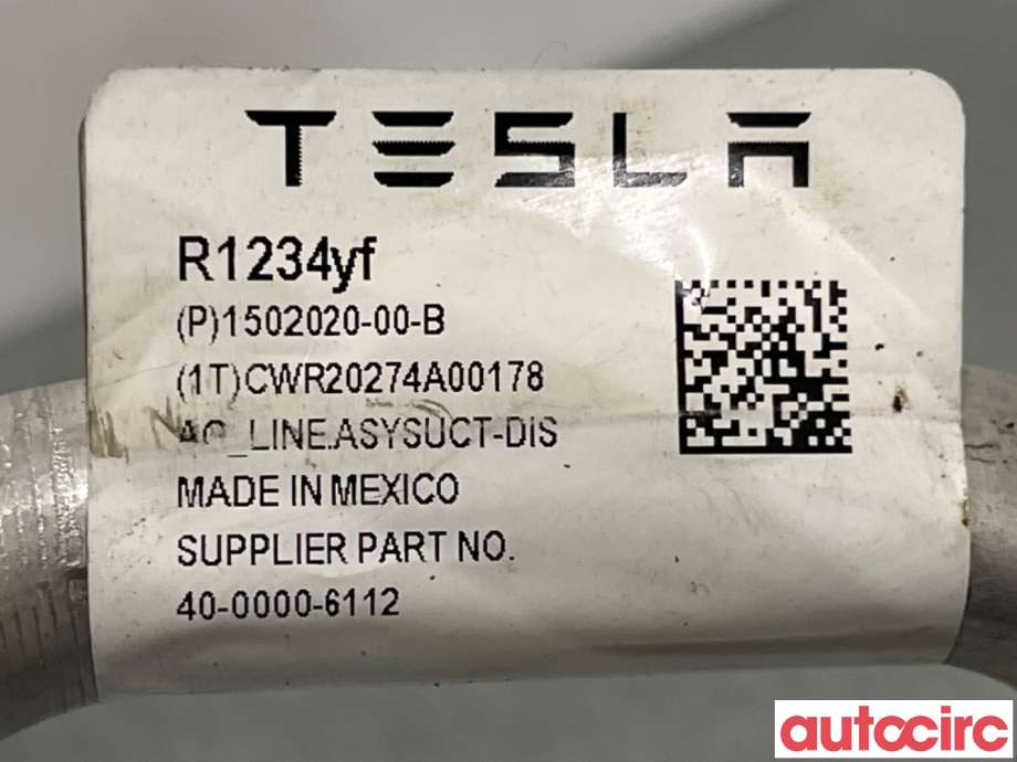 Aircondition rør til Tesla Model 3 2018-2023 (Fase 1)  (TESLA|1502020-00-C||1502020-00-B)