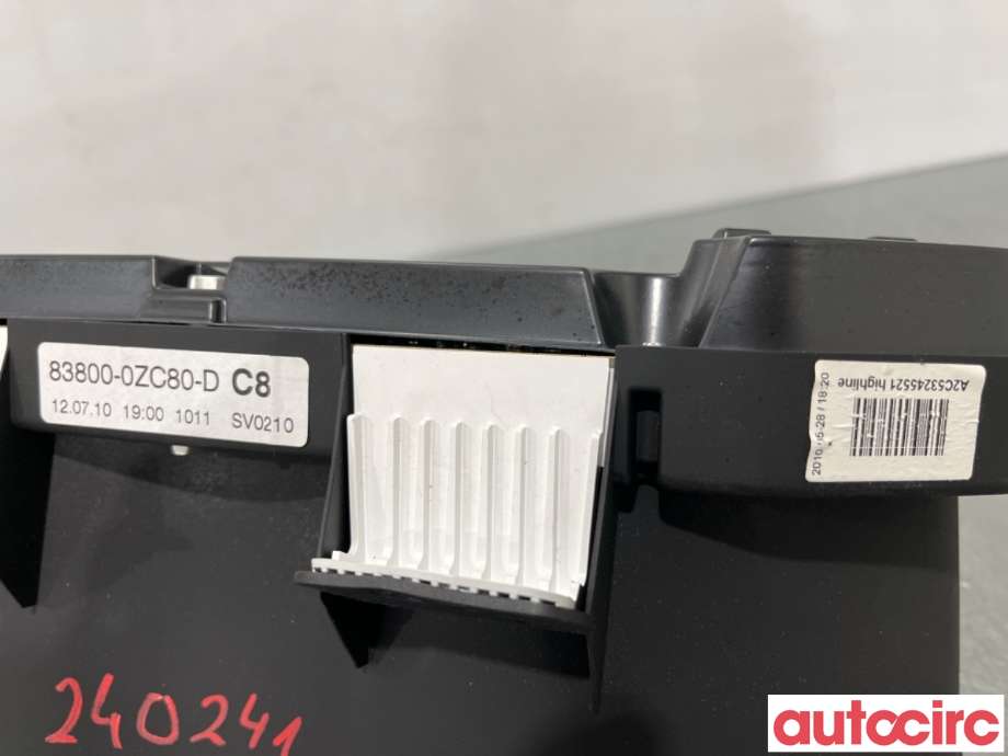 Instrumentpanel til Toyota Auris 2010-2012 (Type I, Fase 2)  (TOYOTA|838000ZC80|A2C53245521|83800-0ZC80)