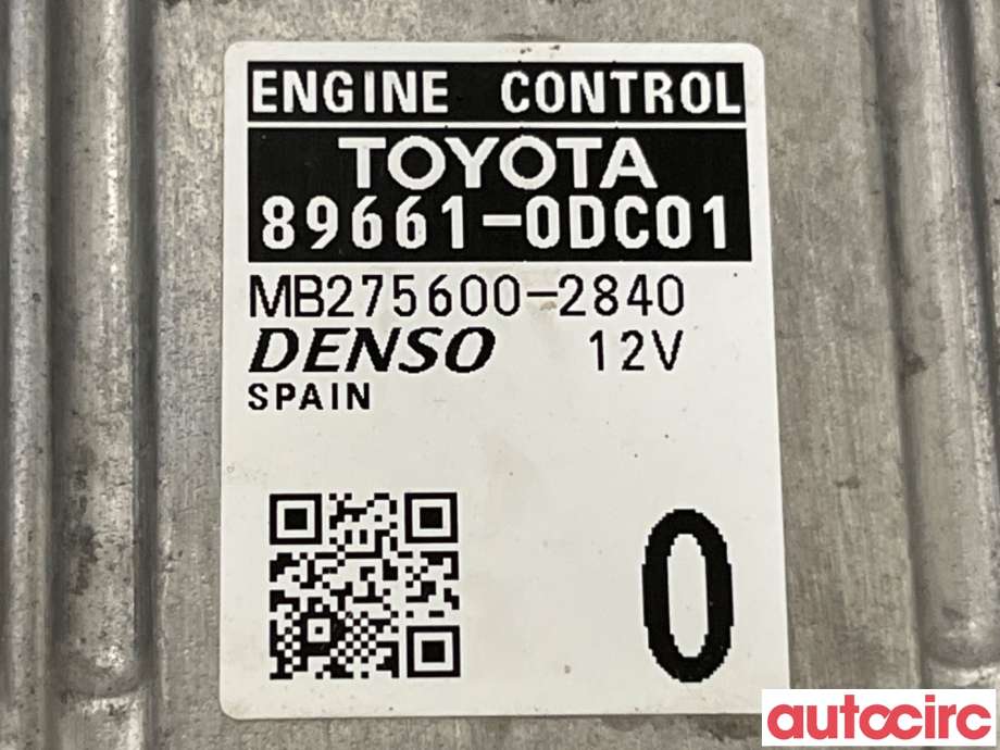Styreenhet motor til Toyota Yaris 2012-2014 (Type III, Fase 1) (TOYOTA|896610DC01|MB275600-2840|89661-0DC01)