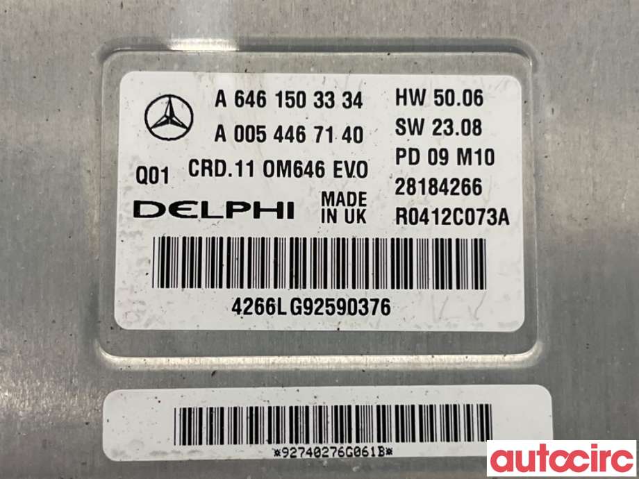 Styreenhet motor til Mercedes C-Klasse 2007-2011 (Fase 1) (W204) (W204) (MERCEDES|A6461503334|28184266)