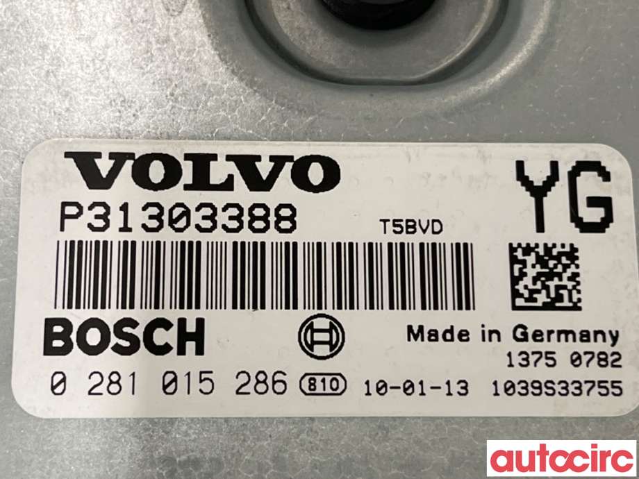 Styreenhet motor til Volvo XC70 2008-2013 (Type II, Fase 1)  (VOLVO|36001123|0281015286|31303388)