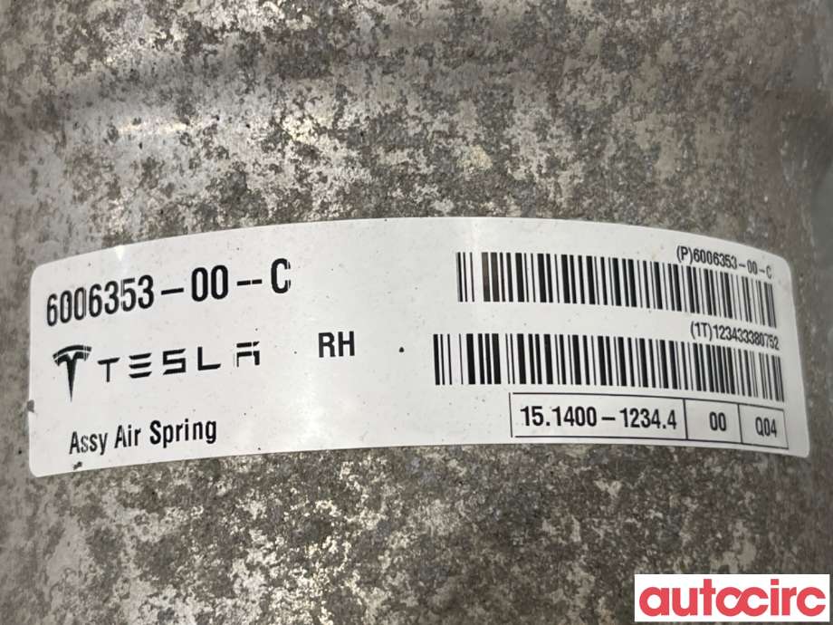 Fjær foran nivå luftpute/belg til Tesla Model S 2013-2016 (Fase 1)  (TESLA|6006353-00-C|151400-12344)