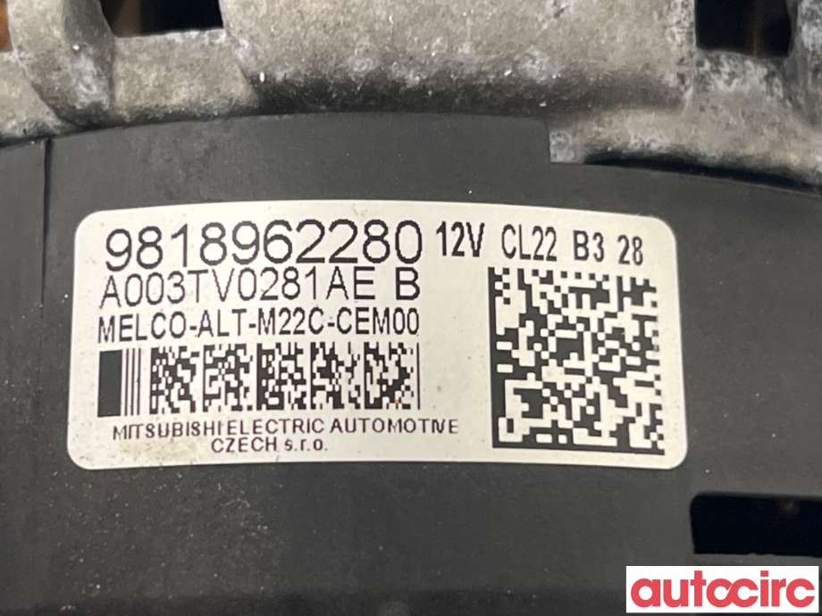 Dynamo til Citroën Berlingo 2019-->> (Type III)  (CITROEN|1686437280|A003TV0281AE|9818962280)