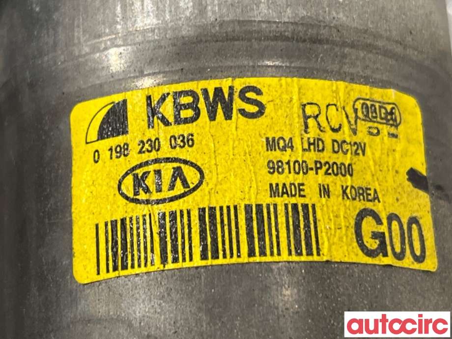 Viskermotor frontrute til Kia Sorento 2016-->> Type III  (KIA|98110C5500|0198230036|98100-P2000)