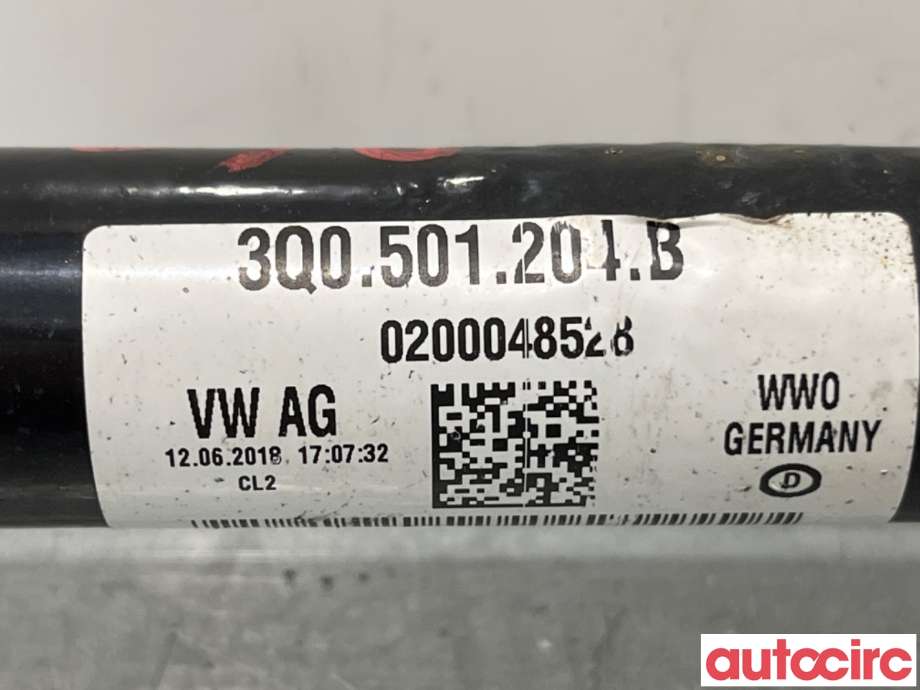 Drivaksel høyre bak til Škoda Kodiaq 2017-->>  (SKODA|3Q0501204BX||3Q0501204B)