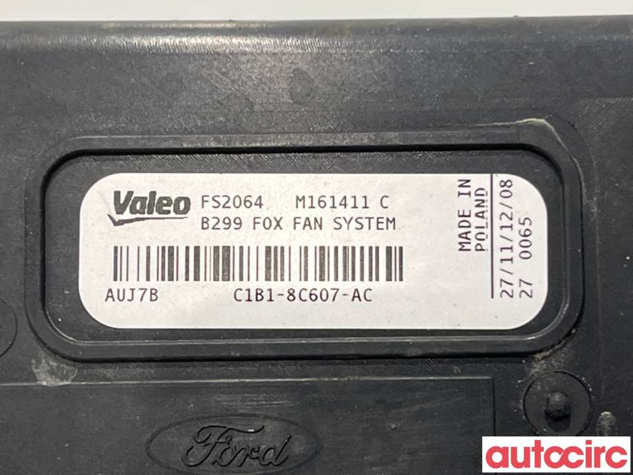 Kjølevifte til Ford Fiesta 2013-2017 (Type VI, Fase 2)  (FORD|2145091|M161411C|C1B1-8C607-AC)