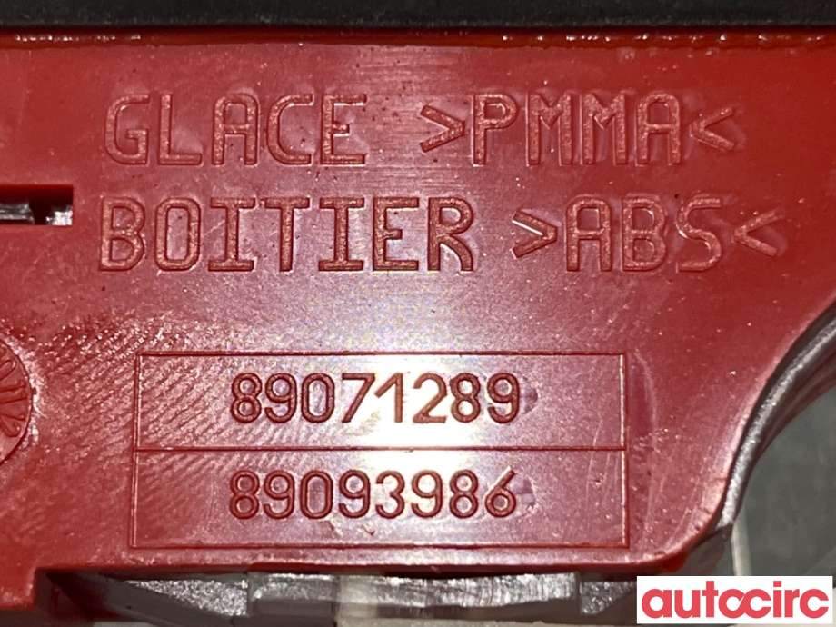 Baklykt bremselys bakrute til Citroën Berlingo 2015-2019 (Type II, Fase 2)  (CITROEN|6351FC|89093986|9688528980)