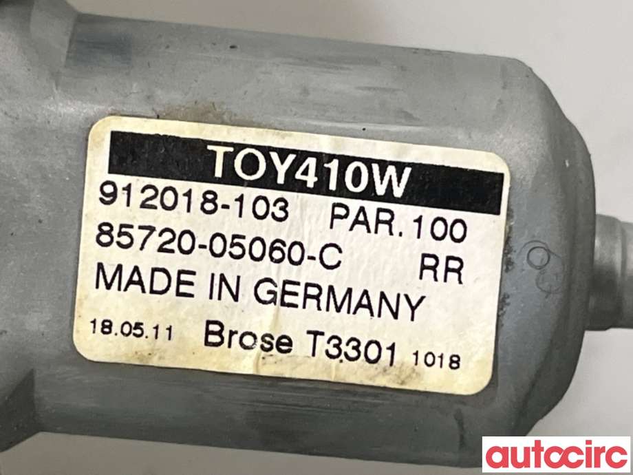 Ruteheis venstre bak til Toyota Avensis 2009-2015 (Type III, Fase 1)  (TOYOTA|6984005130|912018-103|85720-05060)