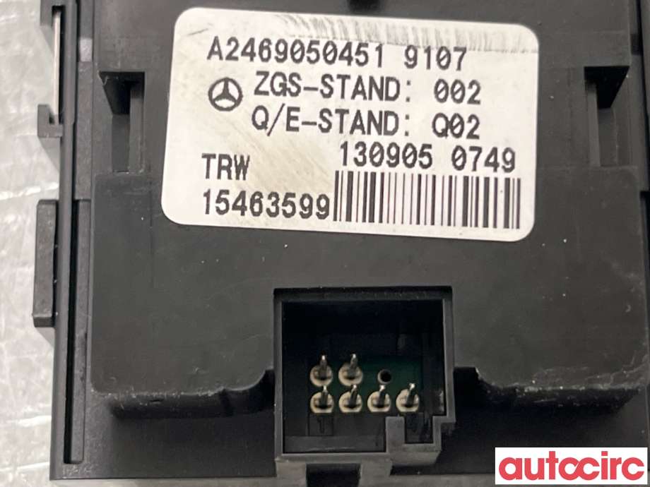 Bryter elektrisk håndbrekk/parkbrems til Mercedes CLA 2013-2019 (C117) (C117) (MERCEDES|A2469050451|15463599)