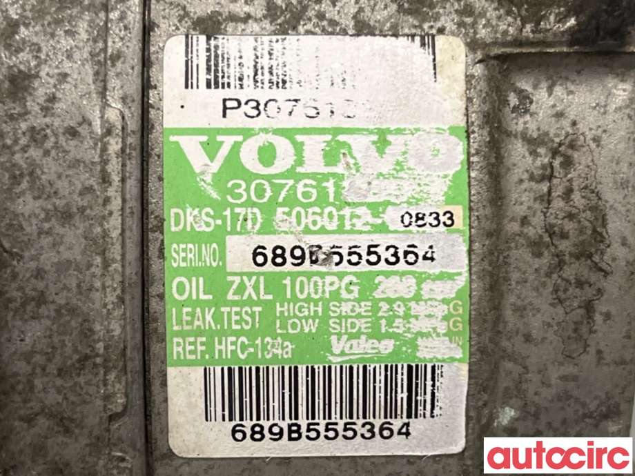 Aircondition kompressor til Volvo XC90 2007-2014 (Type I, Fase 2)  (VOLVO|36001066|506012-0833|)