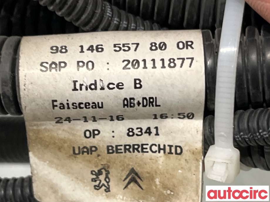 Ledningsnett til Peugeot Partner 2015-2019 (Type II, Fase 2)  (PEUGEOT|9814655780|)