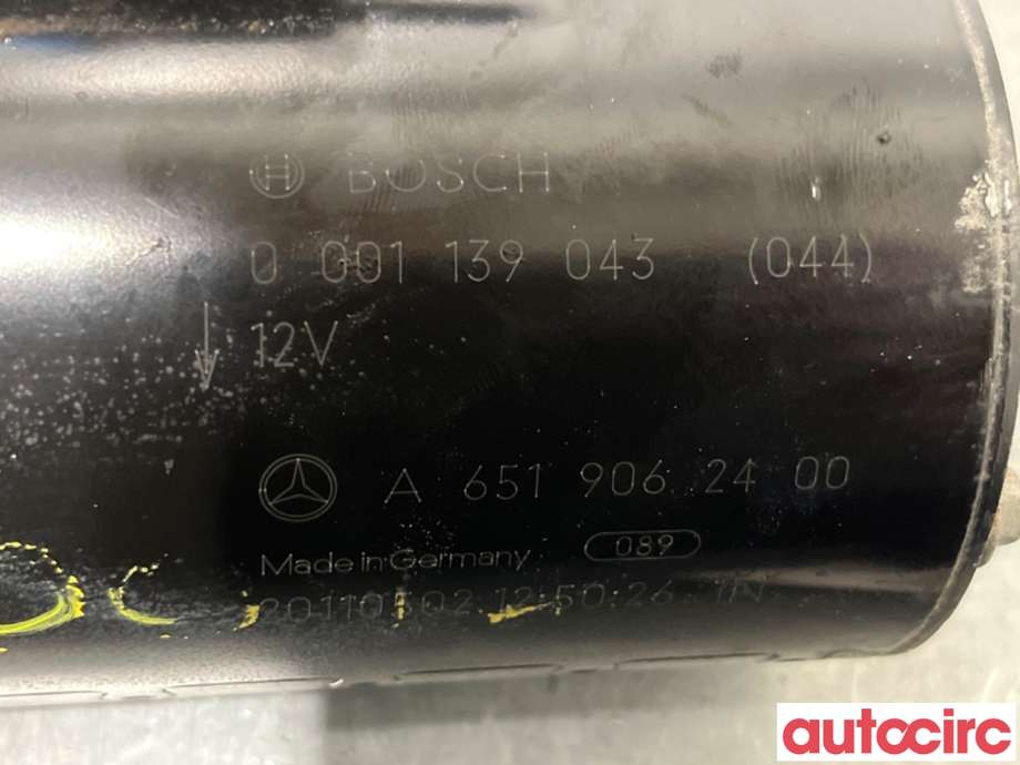Starter diesel til Mercedes C-Klasse 2011-2014 (Fase 2) (W204) (W204) (MERCEDES|A6519062800|0001139043|A6519062400)