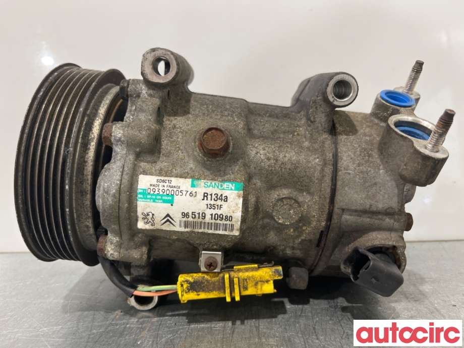 Aircondition kompressor til Peugeot 207 2006-2012  (PEUGEOT|6453QK|SD6C121351|9651910980)