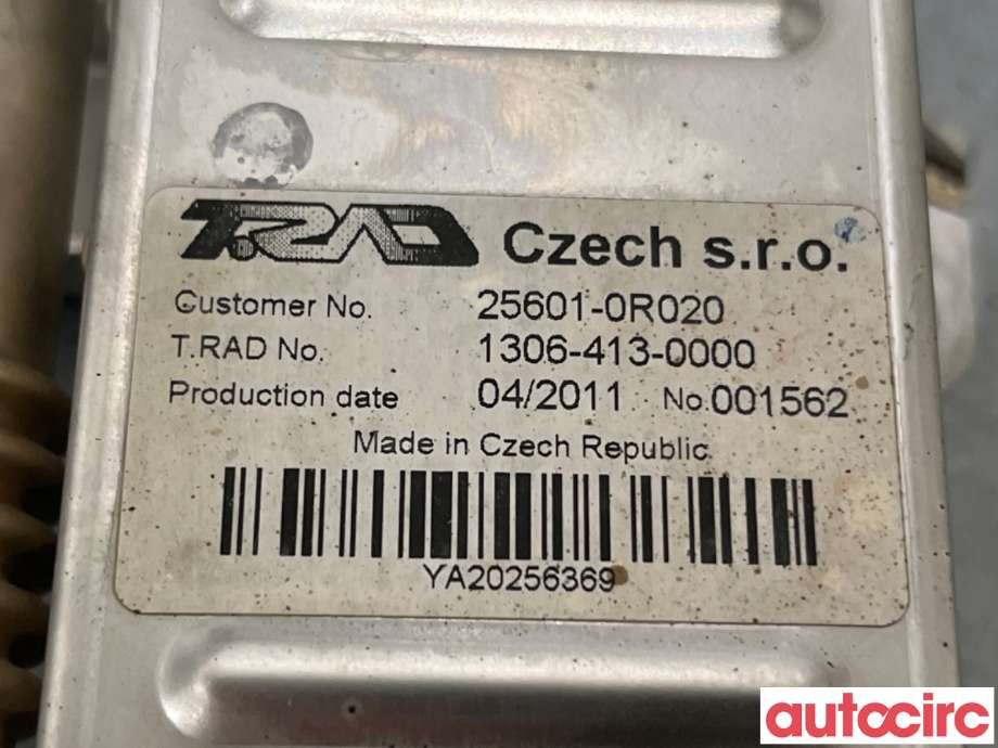 EGR-kjøler til Toyota Avensis 2009-2015 (Type III, Fase 1)  (TOYOTA|256010R020|1306-413-0000|25601-0R020)