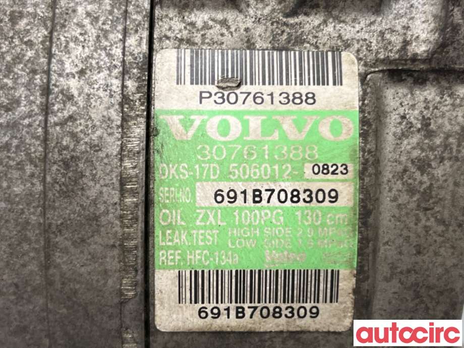 Aircondition kompressor til Volvo V70 2005-2007 (Type II, Fase 2)  (VOLVO|36001066|506012-0823|30761388)