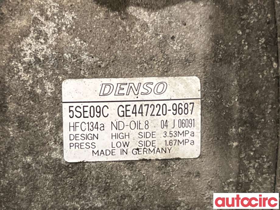 Aircondition kompressor til Mitsubishi Colt 2004-2008 (Type VII, Fase 1)  (MITSUBISHI|7813A058|447220-9687|)