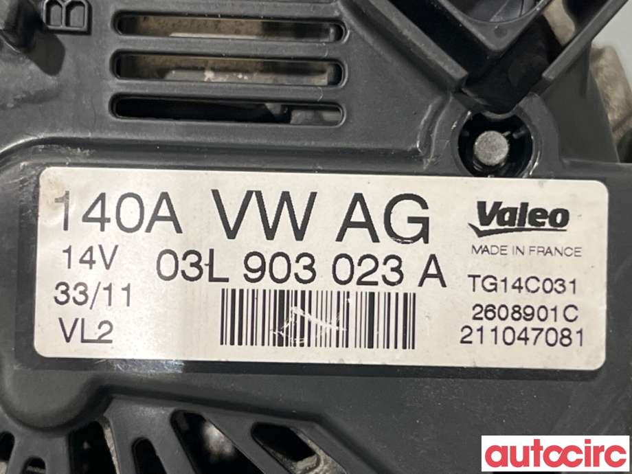 Dynamo til VW Golf VI 2008-2012  (VOLKSWAGEN|03L903023AX|TG14C031|03L903023A)