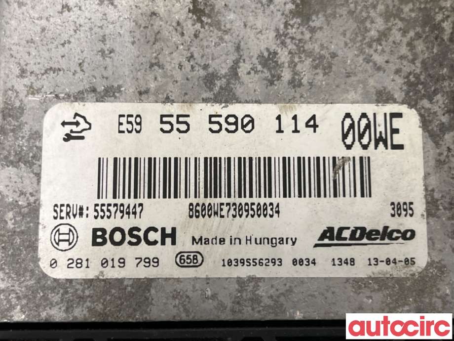 Styreenhet motor til Opel Corsa D 2006-2014  (OPEL|55579447|0281019799|55590114)