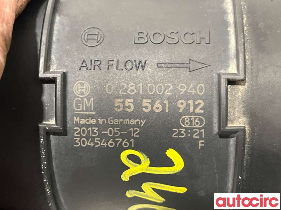 Luftmengde/luftmassemåler til Opel Corsa D 2006-2014  (OPEL|55561912|0281002940)