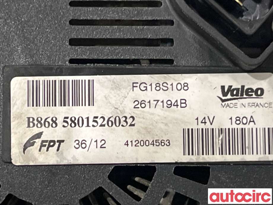 Dynamo til Fiat Ducato 2007-2013 (FIAT|71796495|FG18S108|5801526032)