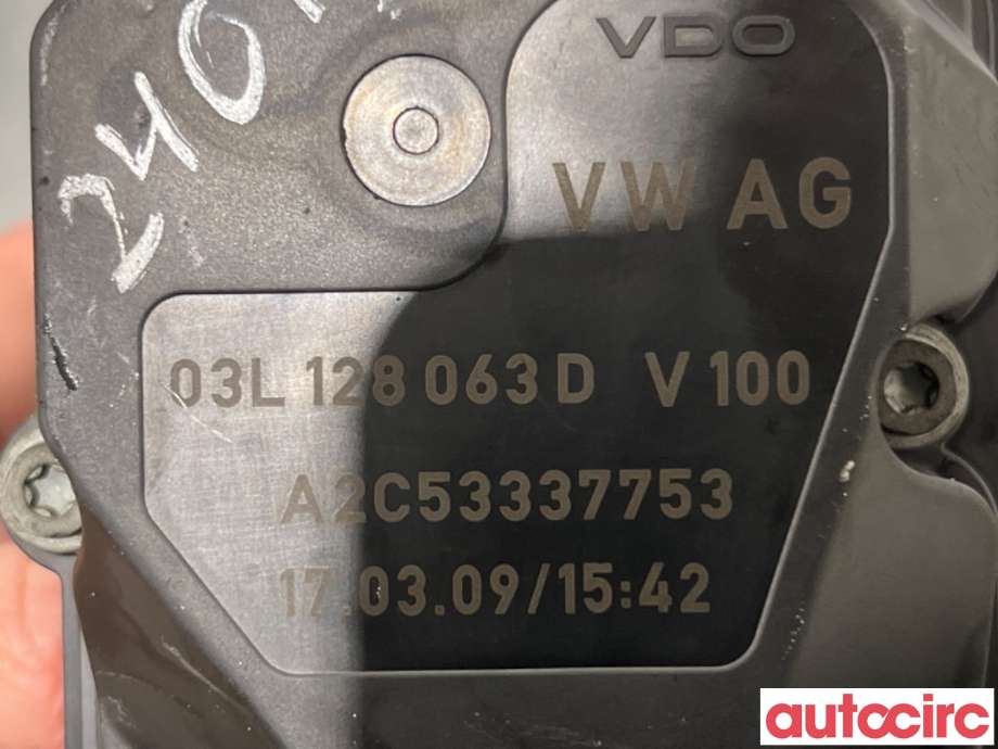 Spjeldhus til Audi Q5 2008-2012 (Type I, Fase 1)  (AUDI|03L128063E|A2C53337753|03L128063AF)