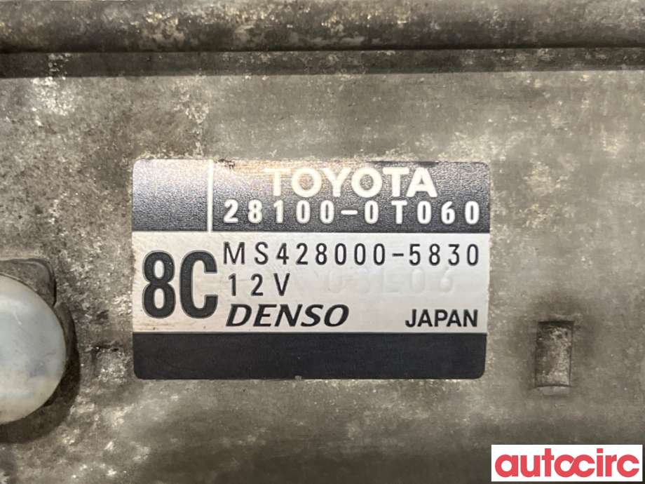 Starter til Toyota Avensis 2009-2015 (Type III, Fase 1)  (TOYOTA|281000T030|MS428000-5830|28100-0T060)