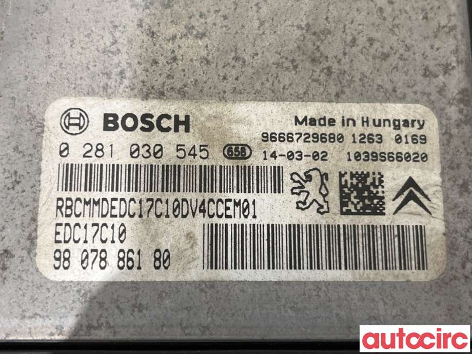 Styreenhet motor til Peugeot 208 2012-2019 (Type I) (PEUGEOT|1608085180|0281030545|9807886180)