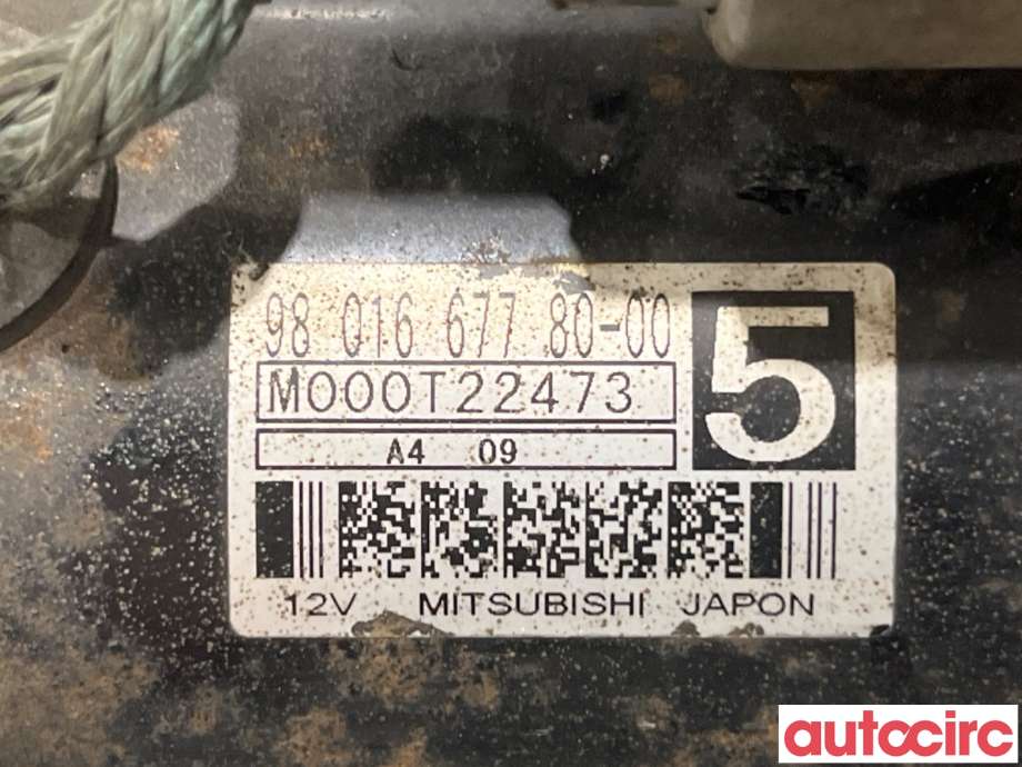 Starter diesel til Peugeot 208 2012-2019 (Type I)  (PEUGEOT|5802EG|M000T22473|9801667780)