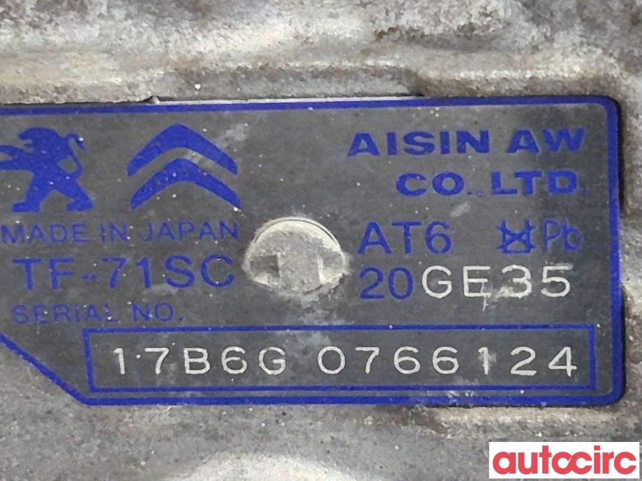 Girkasse automat til Peugeot 3008 2016-->> (Type II) (PEUGEOT|9817321280|GE35|TF-71SC)