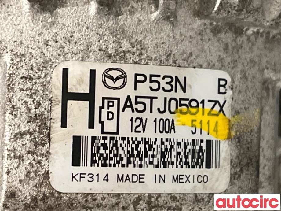 Dynamo til Mazda 2 2015-2019 (Type III, Fase 1)  (MAZDA|P53N-18-300C|A5TJ0591ZX|P53N)
